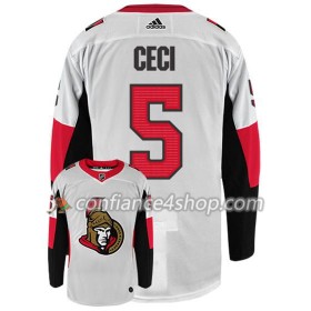 Adidas Maillot de Hockey Ottawa Senators CODY CECI 5 Blanc Authentic - Homme
